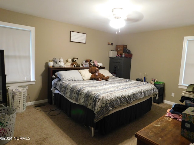 view of carpeted bedroom