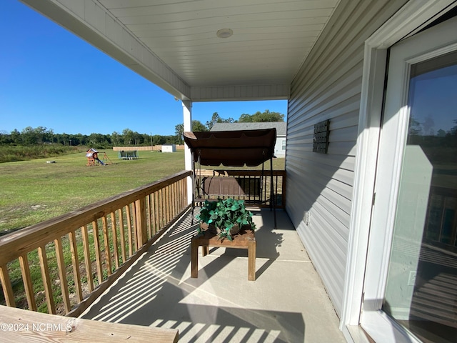 balcony with a rural view