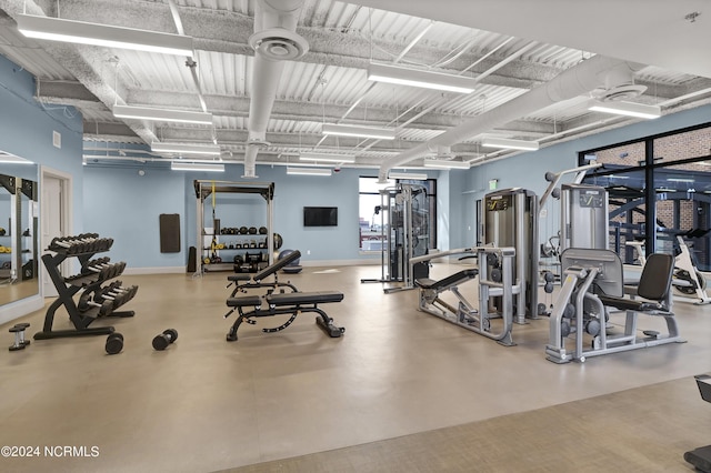 view of exercise room