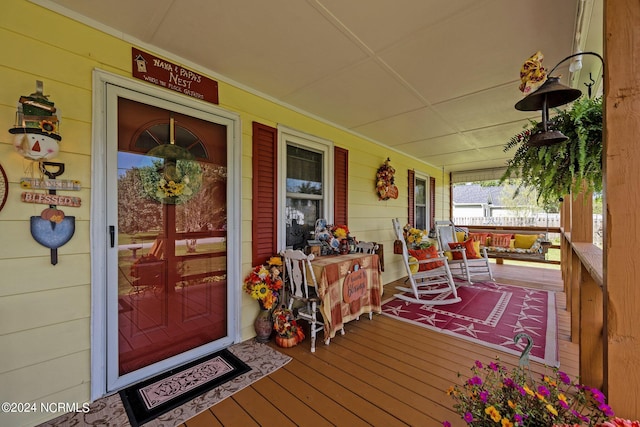 exterior space with a porch