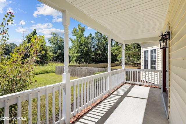 balcony with covered porch