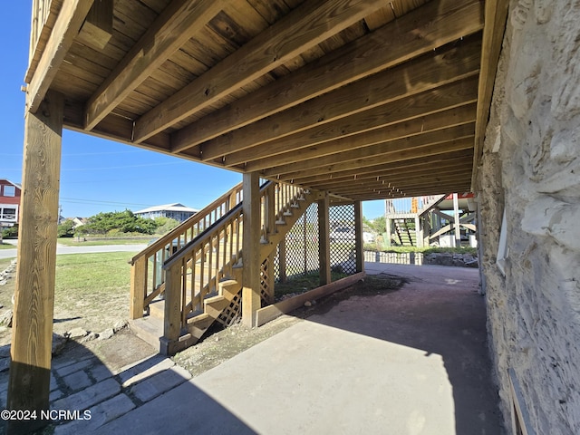 2712 Island Dr, North Topsail Beach, NC 28460 - view of patio with stairs