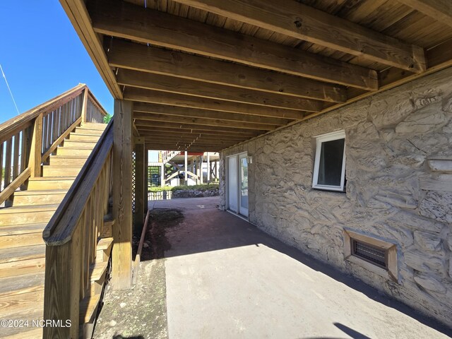 2712 Island Dr, North Topsail Beach, NC 28460 - view of patio with stairs