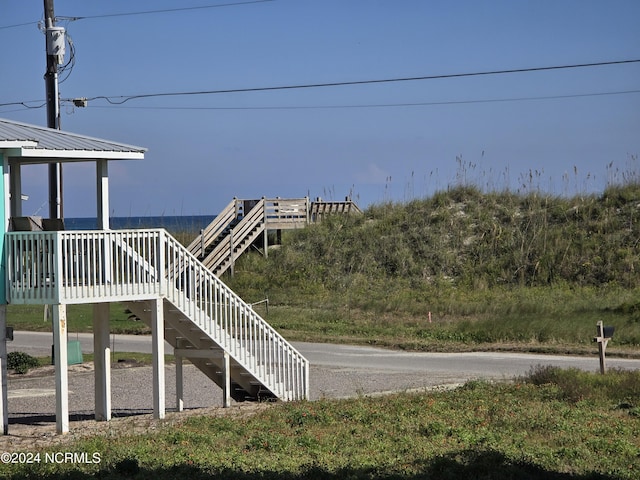 2712 Island Dr, North Topsail Beach, NC 28460 - view of yard with stairway