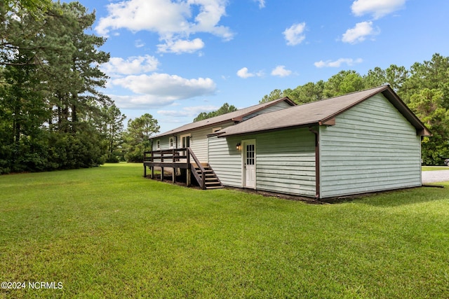 exterior space with a wooden deck