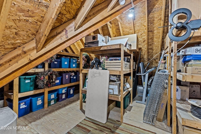 view of attic