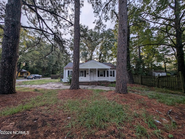 exterior space with covered porch