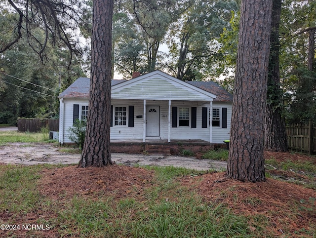 view of front of home with a porch