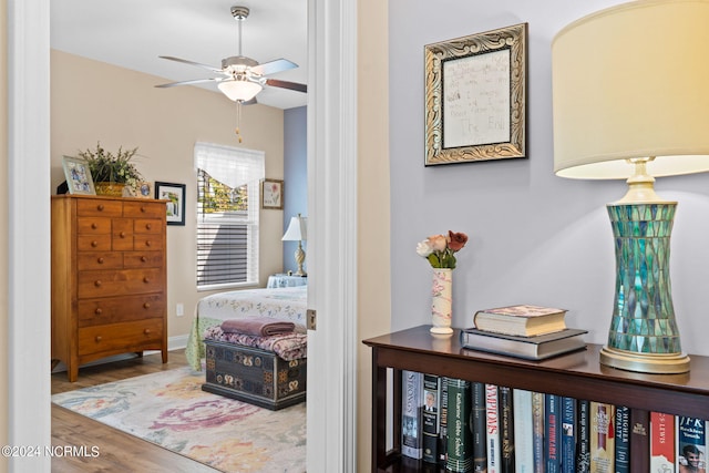 interior space with wood finished floors