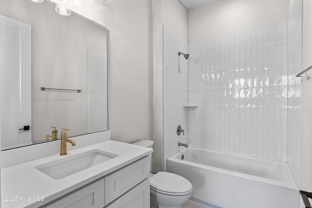 616 Waterstone Dr, Wilmington, NC 28411 - bathroom with vanity, toilet, and bathing tub / shower combination