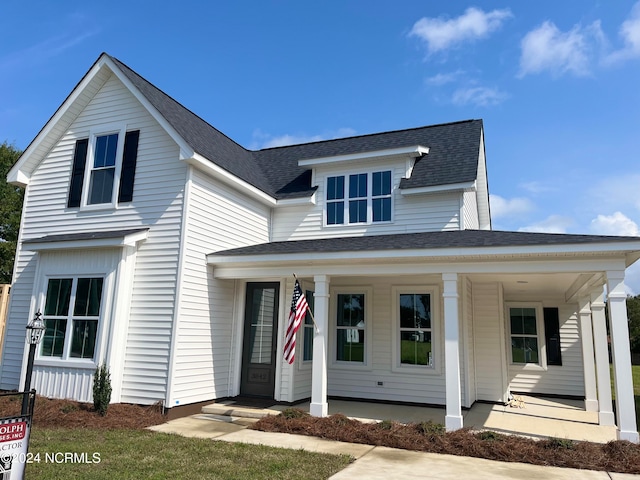 view of front of house with a porch