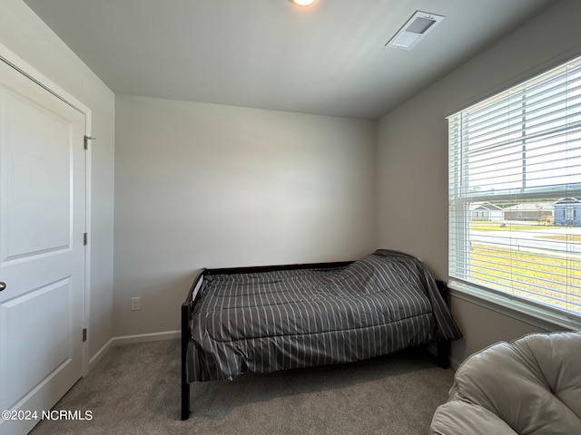 view of carpeted bedroom