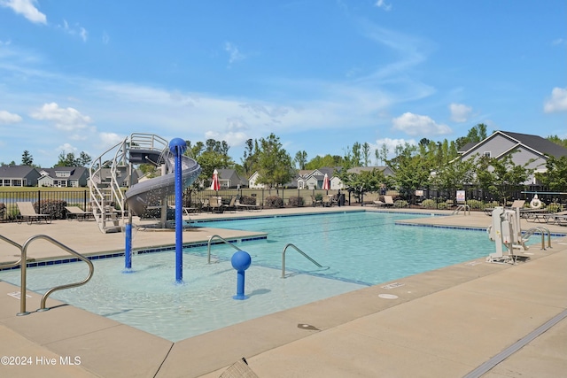 view of pool with a patio