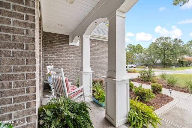 view of patio with covered porch