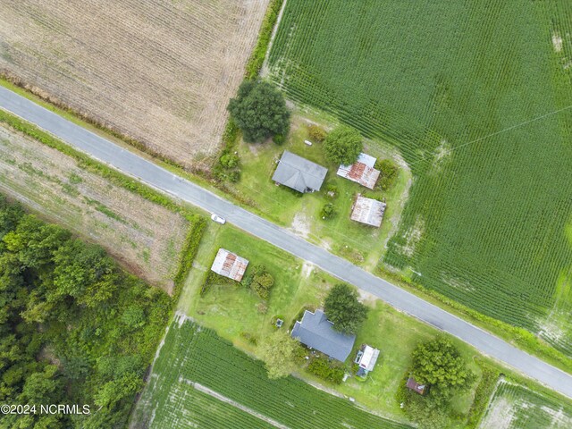 aerial view featuring a rural view