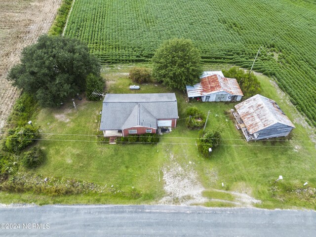 aerial view with a rural view