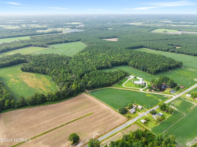 aerial view with a rural view