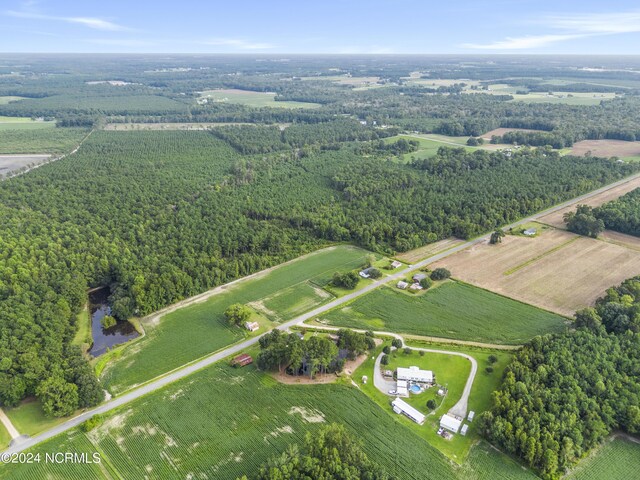 aerial view with a rural view