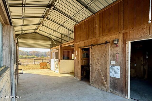 view of horse barn