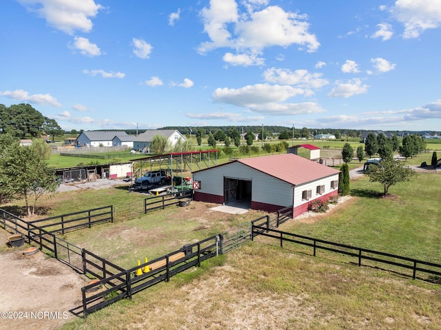 exterior space featuring a rural view