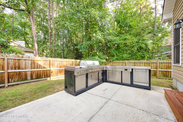 view of patio / terrace with area for grilling