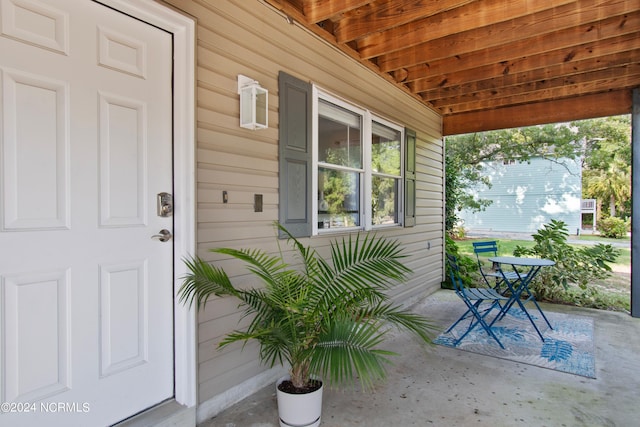 exterior space with a porch