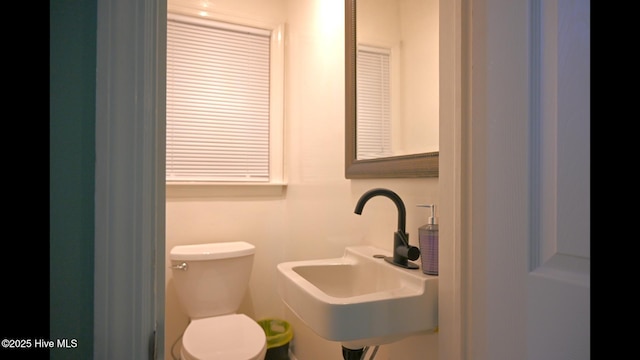 bathroom with sink and toilet