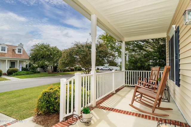 exterior space with a porch