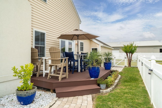 view of wooden deck