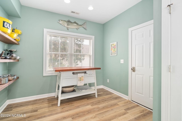 interior space featuring light hardwood / wood-style flooring