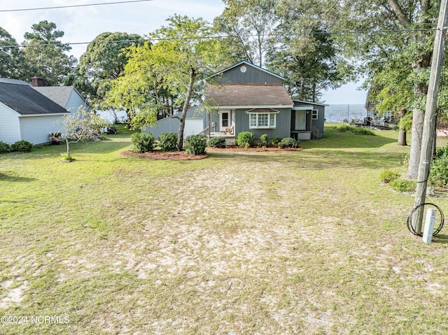 exterior space featuring a front lawn