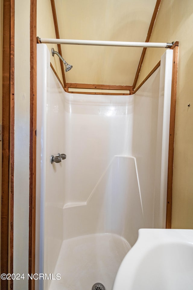 bathroom with walk in shower