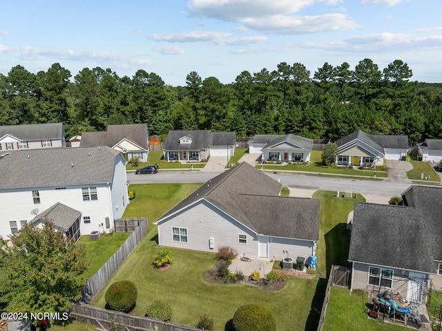 drone / aerial view featuring a residential view