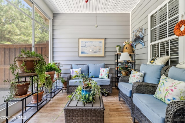 view of sunroom