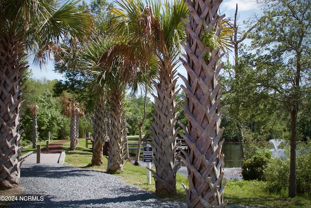 view of property's community featuring a water view