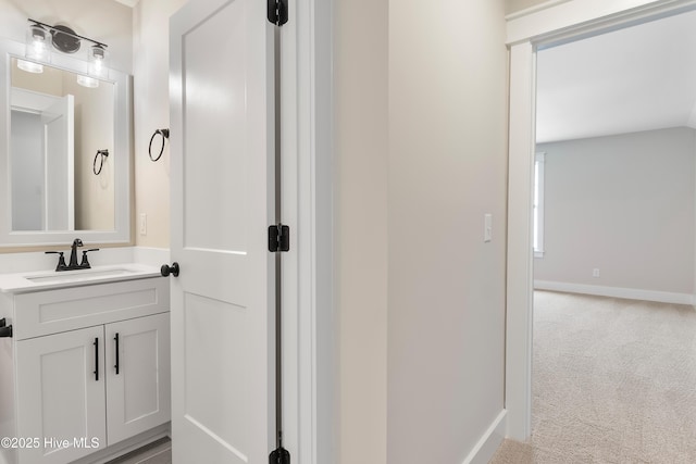1645 Old Salt Run SW Unit L-46, Shallotte, NC 28470 - bathroom with vanity and baseboards