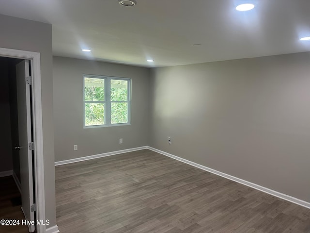 interior space with hardwood / wood-style flooring