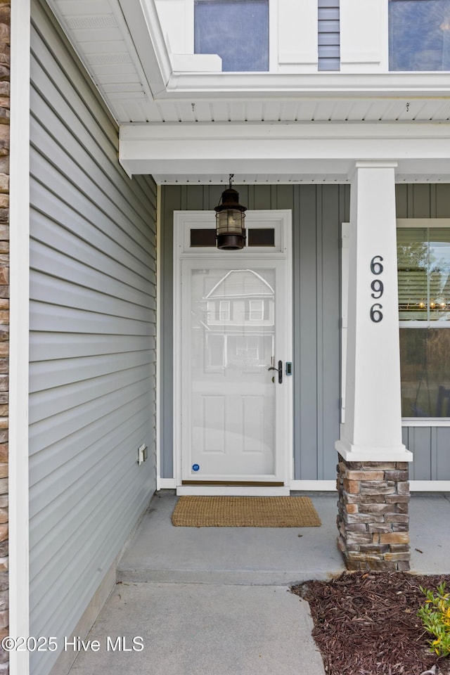 view of doorway to property