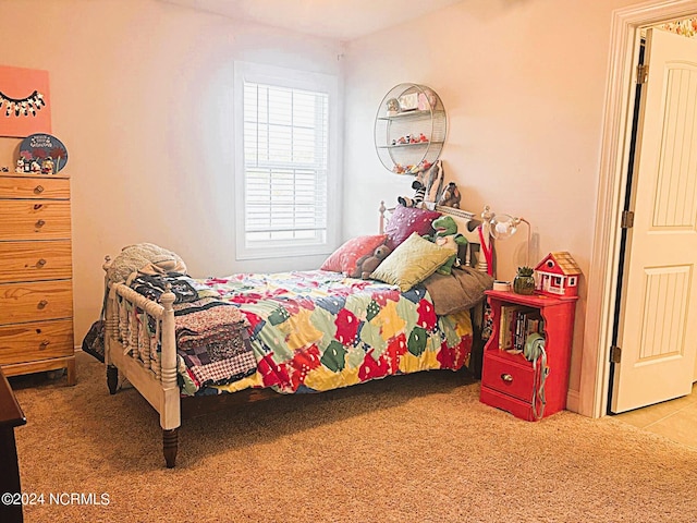 view of carpeted bedroom