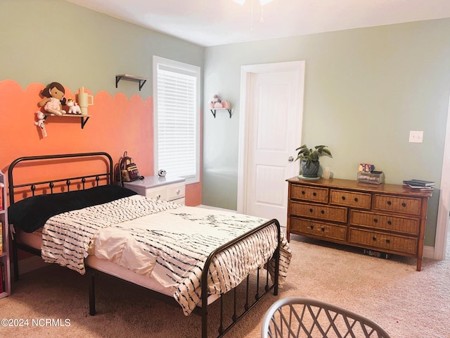 view of carpeted bedroom