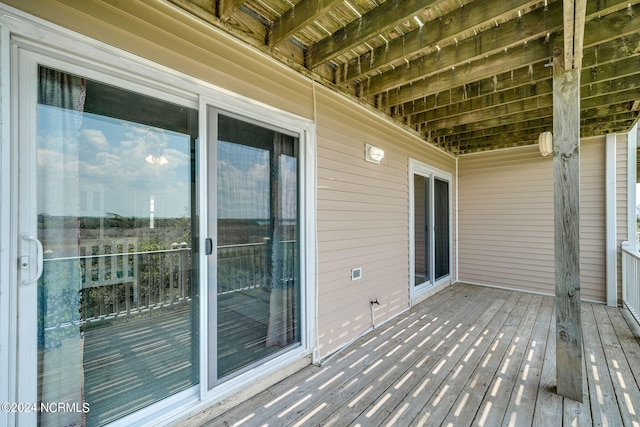 view of wooden deck