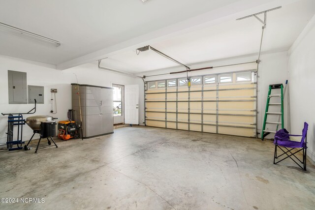 garage featuring electric panel