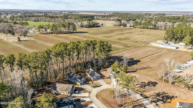 bird's eye view featuring a rural view