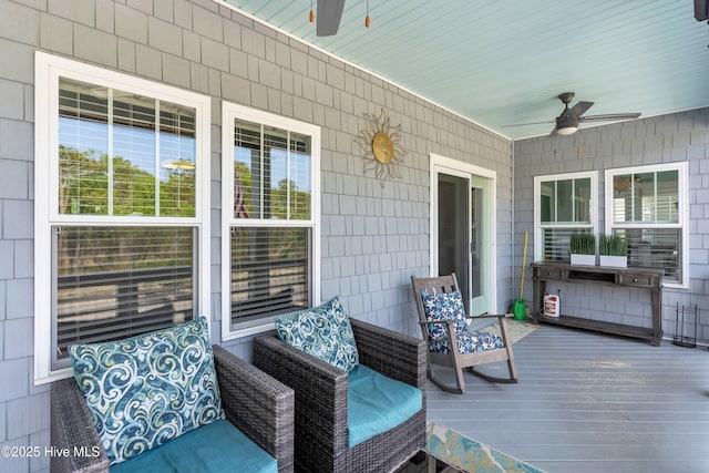 910 Old Dow Rd, Carolina Beach, NC 28428 - porch with ceiling fan