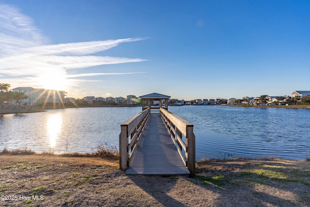 910 Old Dow Rd, Carolina Beach, NC 28428 - dock with a gazebo and a water view
