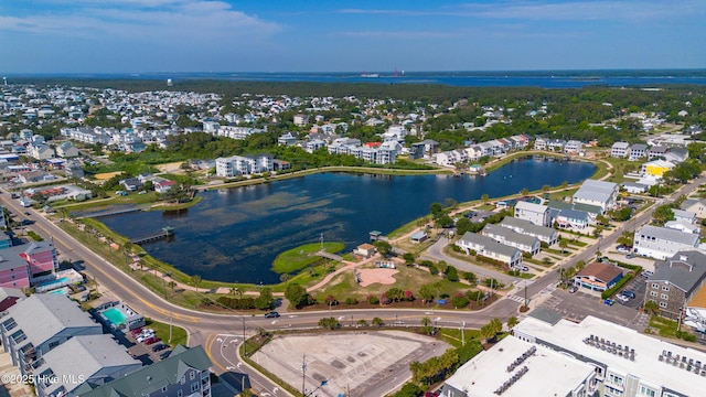 910 Old Dow Rd, Carolina Beach, NC 28428 - aerial view of property and surrounding area featuring a large body of water