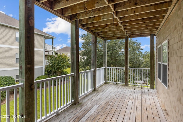 view of wooden deck