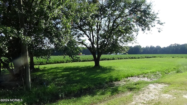 view of yard with a rural view