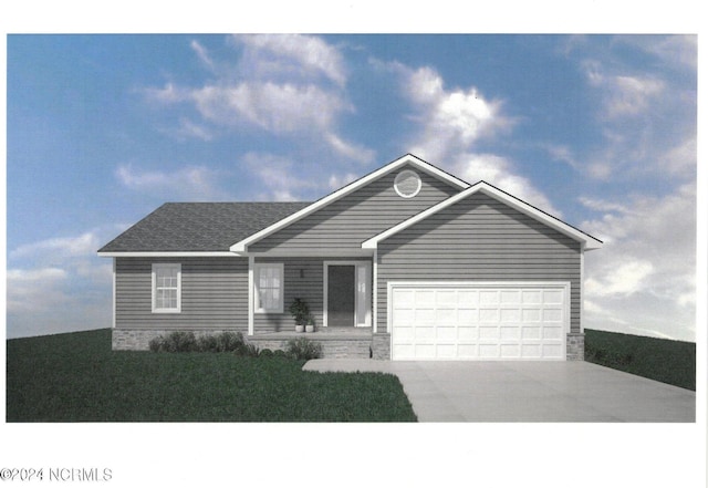 view of front of house featuring a shingled roof, driveway, and an attached garage