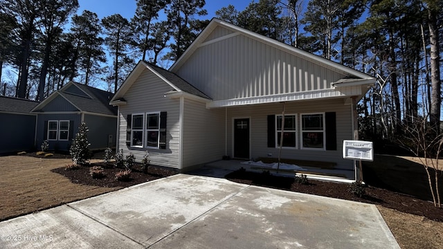 view of front of property with board and batten siding